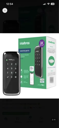Fechadura digital da Intelbras sobrepor