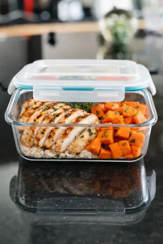Pote Hermético de Vidro com Travas - Vai ao Forno, Micro-ondas, Freezer e Lava-louças