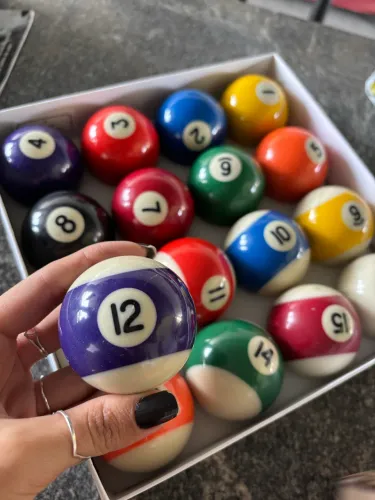 Jogo de Bolas de Sinuca / Bilhar Completo (15 Numeradas + Bola Branca)