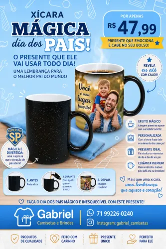 Caneca Mágica personalizada dia dos pais