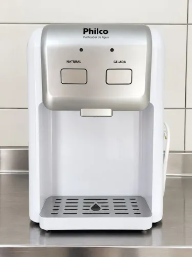 Purificador de Água Philco - Natural e Gelada | Branco e Prata