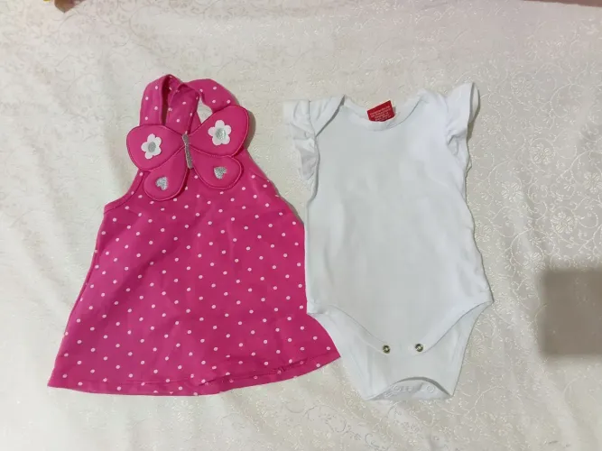 Vestido bebê menina pink tam M