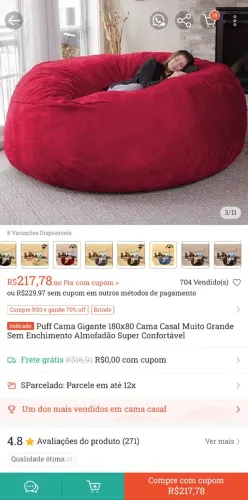 Puff gigante (1 novo e 1 Usado)