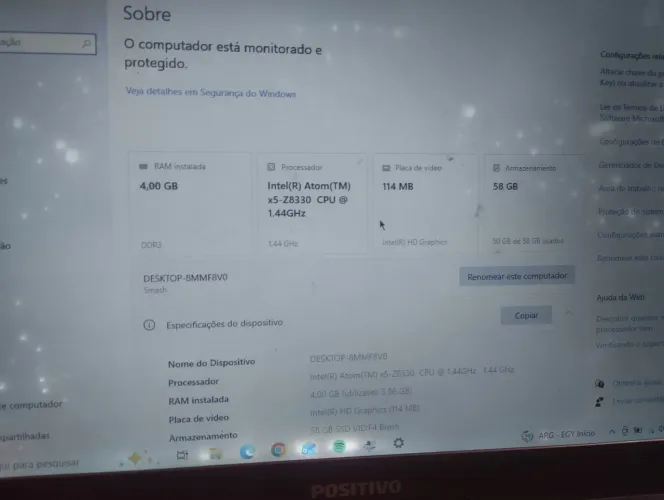 Vendo notebook positivo 
