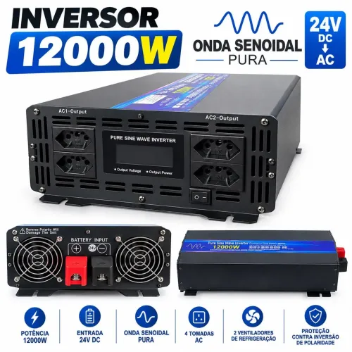 Inversor de ondas Senoidal 12000w 24v/110v