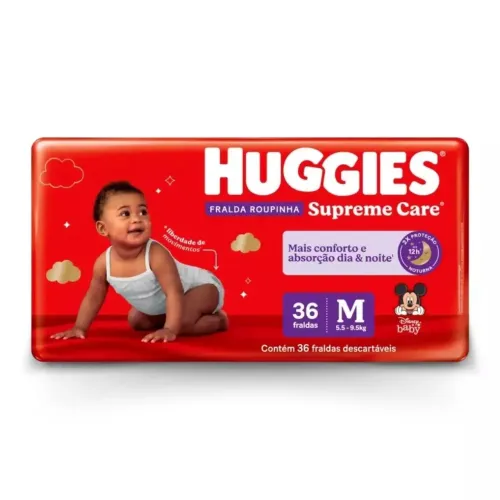 Fralda Huggies Supreme Care (Roupinha) Tam. M 36 Unidades.