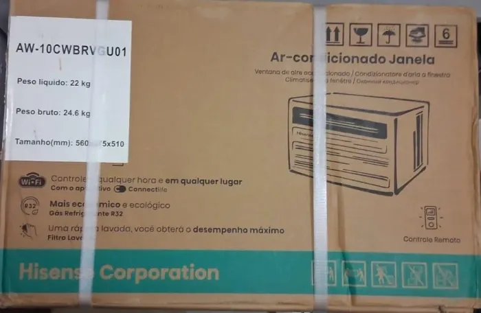AR-CONDICIONADO DE JANELA HISENSE 10.000 BTUs 127V - NOVO, LACRADO!