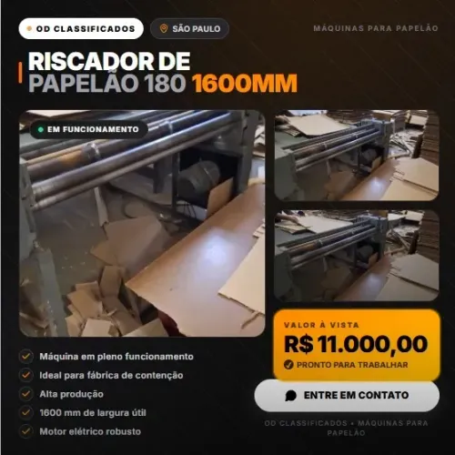 Riscador de Papelão 1600 mm - São Paulo - R$ 11.000,00