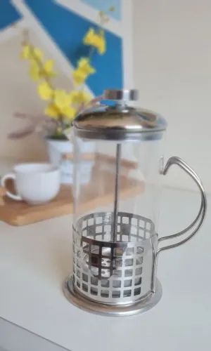 Cafeteira Prensa Francesa vidro e alumínio 5 xícaras Clink