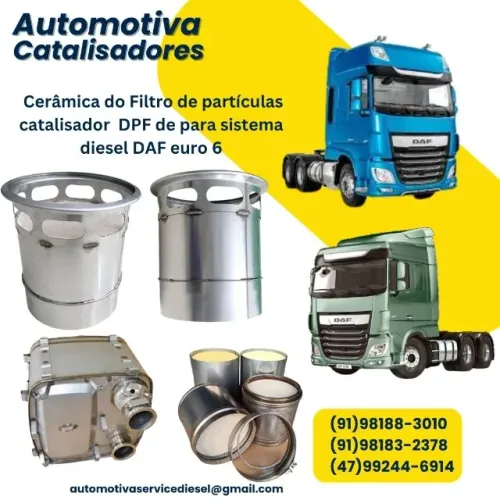 Catalisador DPF Caminhão DAF euro 6, cerâmica do filtro DPF 2410280 