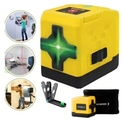 Nível A Laser Profissional 2 Linhas Nivelador Suporte Imã