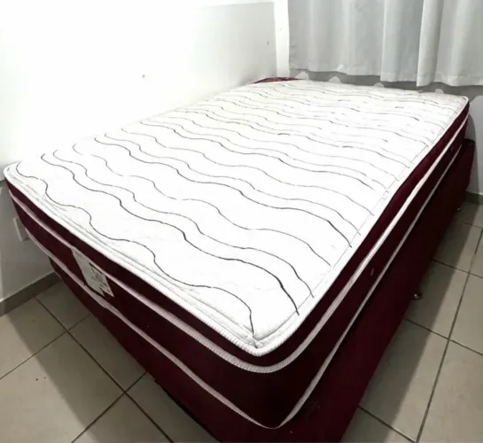 Cama casal box Ortobom molas ensacadas