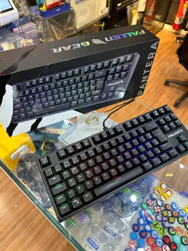 VENDO OU TROCO TECLADO GAMER MECÂNICO FALLEN PANTERA SWITCH BLUE ACEITO CARTÃO