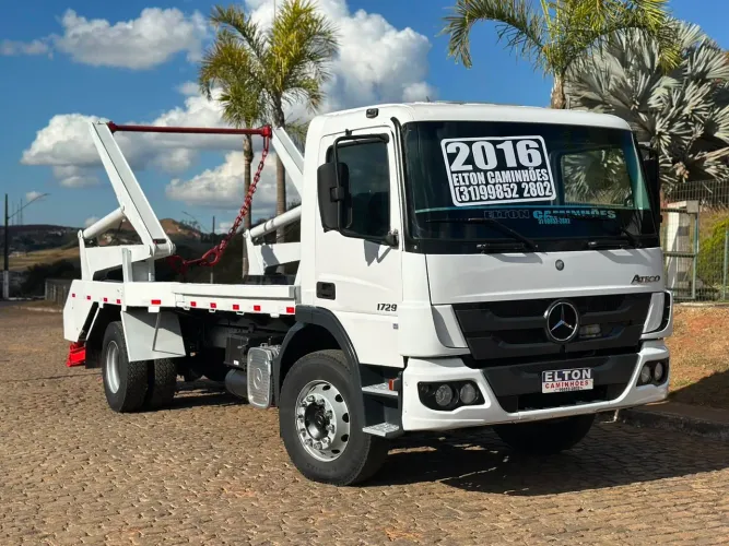 CAMINHÃO POLI GUINDASTE DUPLO ARTICULADO A VENDA MERCEDES BENZ 1729