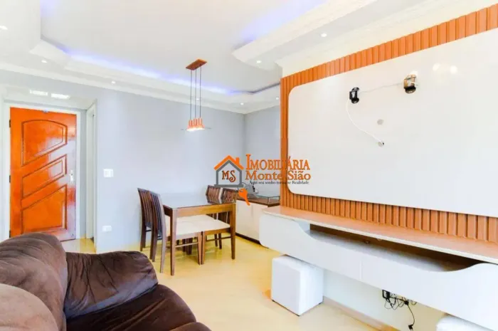 Apartamento com 3 dormitórios para alugar, 66 m² por R$ 3.613,45/mês - Gopoúva - Guarulhos