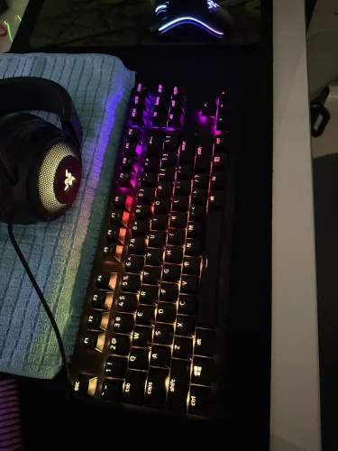 Setup Gamer Razer - Huntsman V2 TKL (Switch Purple), Mamba Elite, Kraken Ultimate