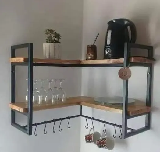 Prateleira dupla estilo industrial 