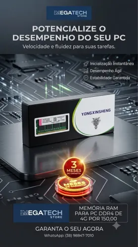 Memória RAM Yongxinsheng DDR4 de 4GB.