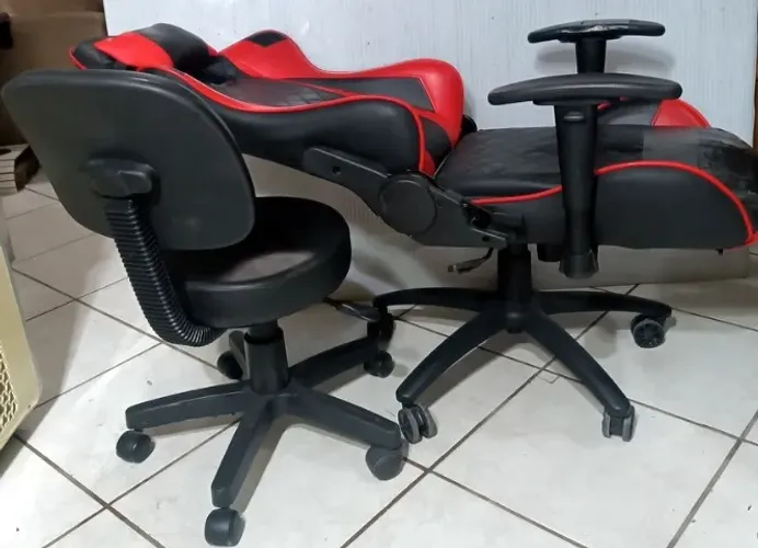 Cadeira reclinável e mocho para estética