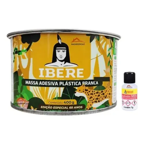 Massa plástica branca Iberê 400g
