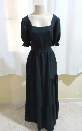 Vestido longo preto 
