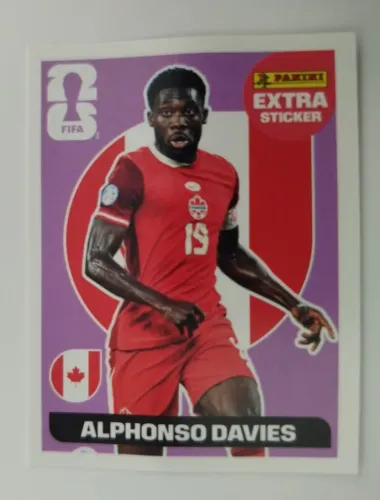 Figurinha Legend Extra Sticker DAVIES Copa do Mundo 2026 Panini Original - ROXA / BORDÔ