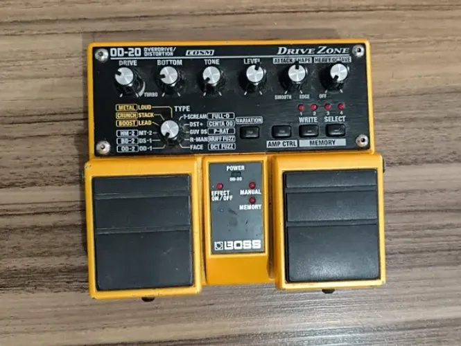 Pedal de Guitarra Boss OD-20 Drive Zone (Overdrive/Distortion) - Funcionando 100%