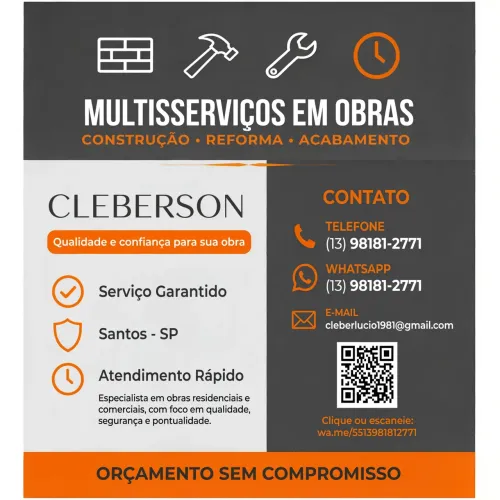 Pedreiro, carpinteiro, azulejista. Encanador Etc ..