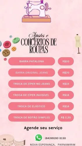 Ajustes e concertos de roupas