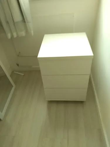 Gaveteiro para quarto ou escritório - branco c/ 3 gavetas fundas