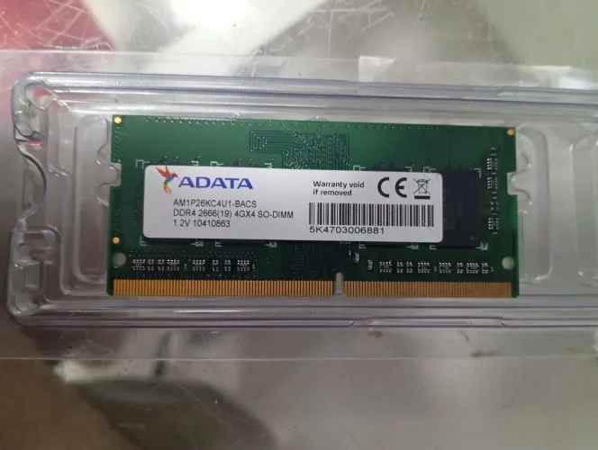 Memória RAM nootbook (sodinn) ddr4 4GB de ram frequência 2666 CL 19