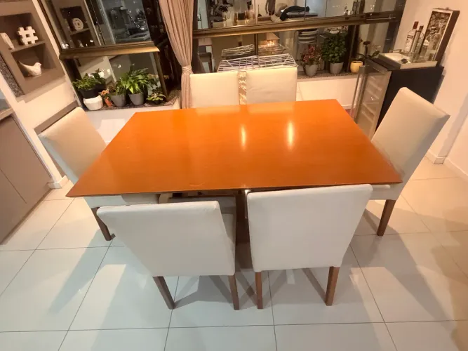 Mesa de jantar com 6 cadeiras
