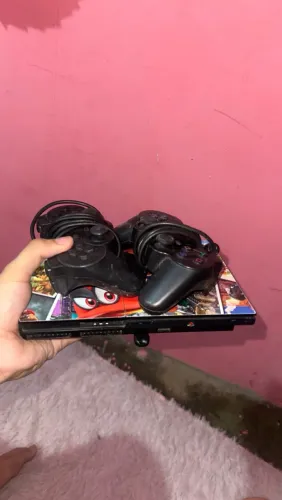 ? PLAYSTATION 2 SLIM COMPLETO + CONTROLE + JOGOS ?