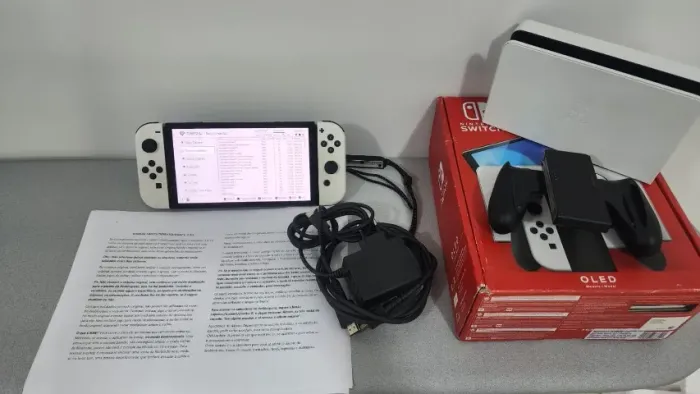 nintendo switch oled branco desbloqueado loja tinfoil vip envio olxpay