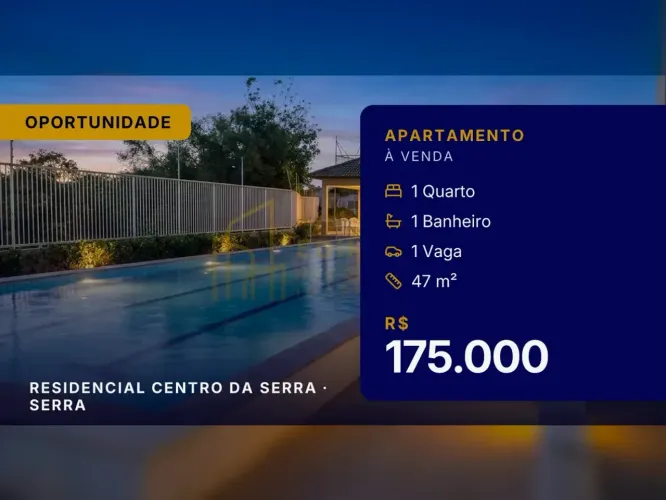 Apartamento Térreo com Quintal no Residencial Centro da Serra Oportunidade Única!