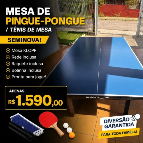 MESA DE PINGUE-PONGUE KLOPF - SEMINOVA