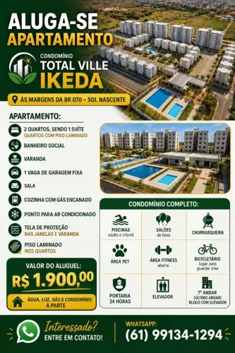 Alugo Apartamento no Total Ville Ikeda