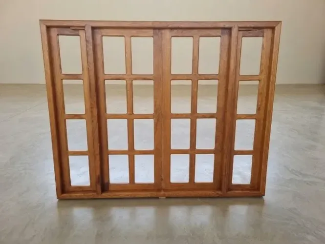 Lote / Janelas e Basculante de Angelim Maciço - Novas (Sem Uso)