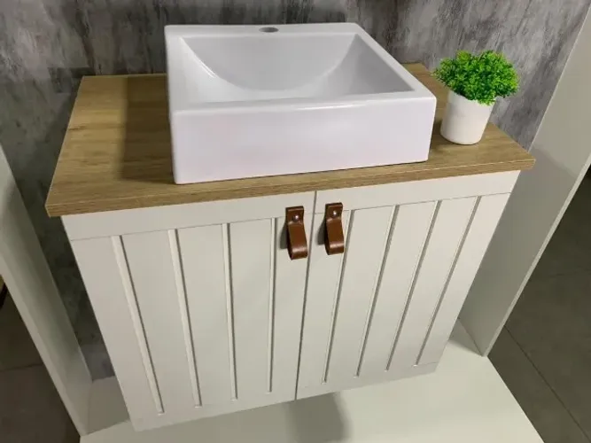 Armário Para Banheiro ou Lavabo 100% MDF Mais Cuba a Pronta Entrega