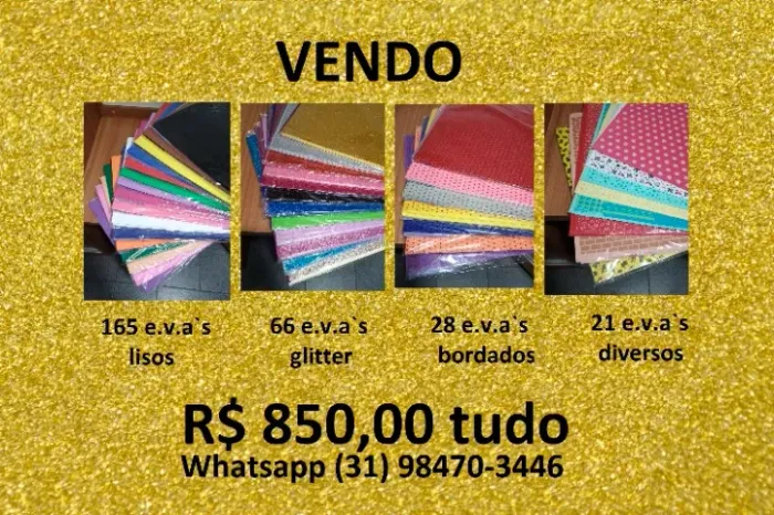 Vendo folhas de E.v.a. (diversas)