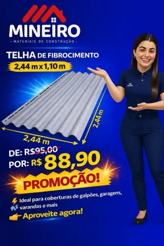 Telhas 2,44x1,10