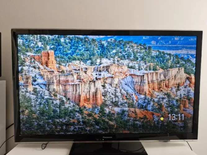 TV Panasonic 42" - Com Linha na Tela (Mod:TC-L42E5BG)