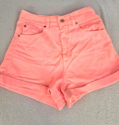Short Farm cintura alta rosa salmão 36