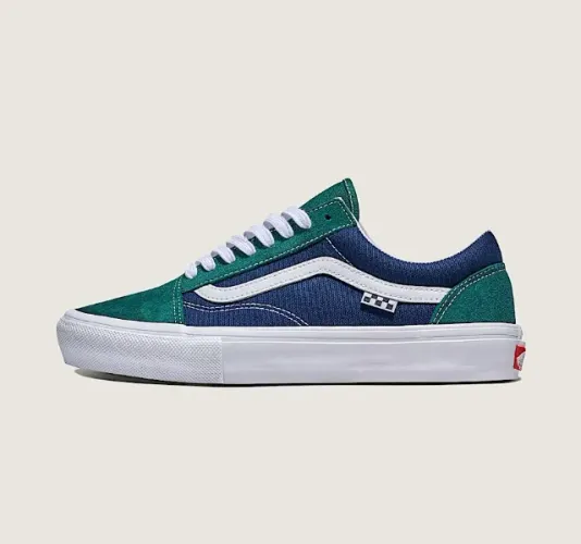 Tênis Vans Skate Old Skool Tartan Blue Green Unissex.