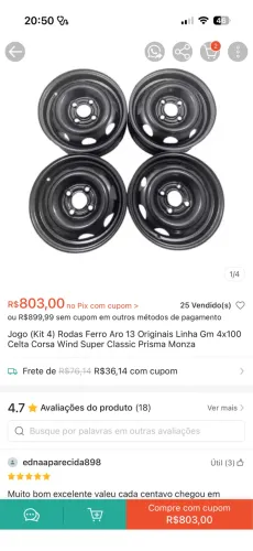 Quatro rodas de ferro preta