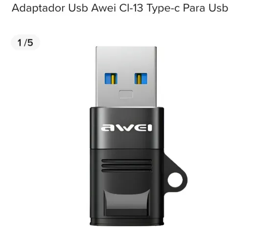 Adaptador Usb Awei Cl-13 Type-c Para Usb