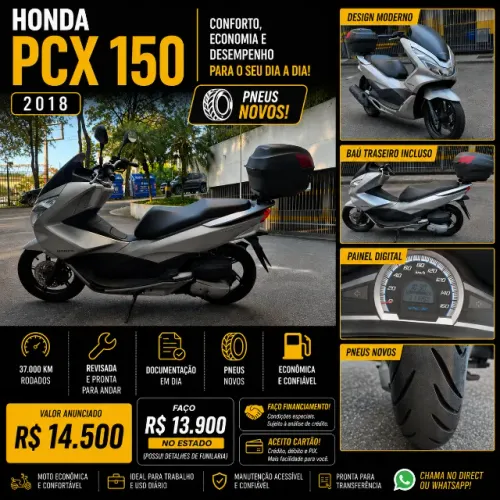 Honda PCX 150 - 2018 - 37.000 km - Revisada - Pneus novos