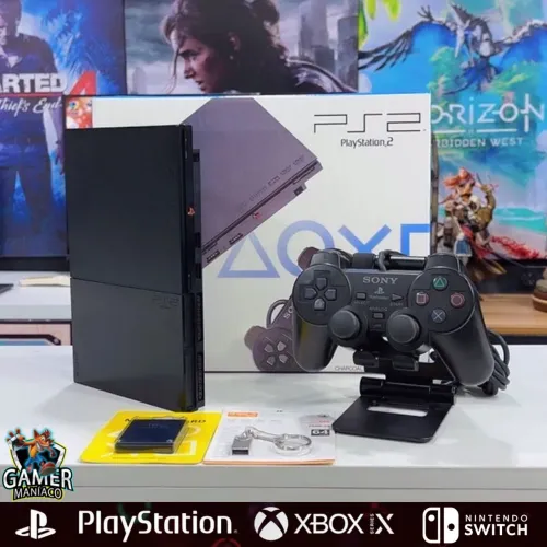 Ps2 Slim Desbloqueado Na Caixa Completo 