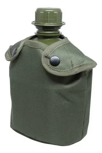Cantil verde militar com case original 900ml