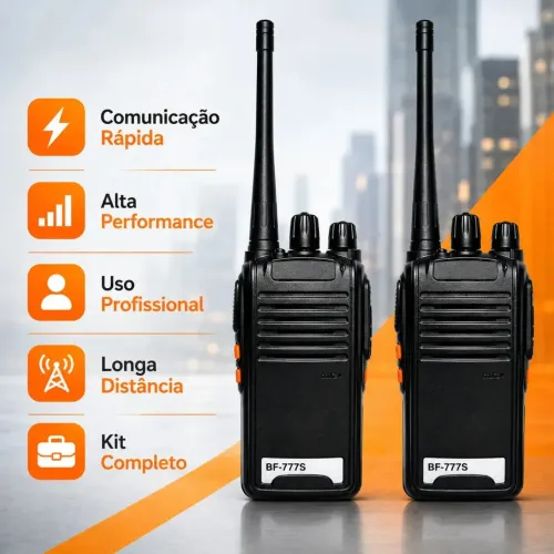 Par de Radio Baofeng 777s Walk Talk Comunicador 16 Canais